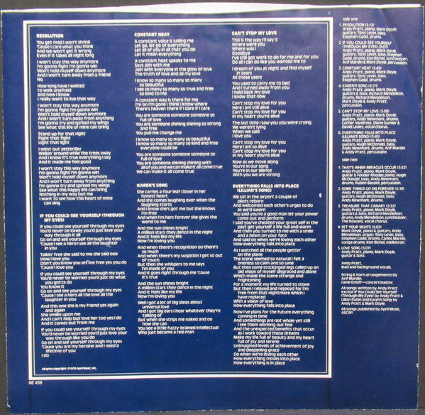 Pratt, Andy - Resolution (VG+) (Vinyl LP)