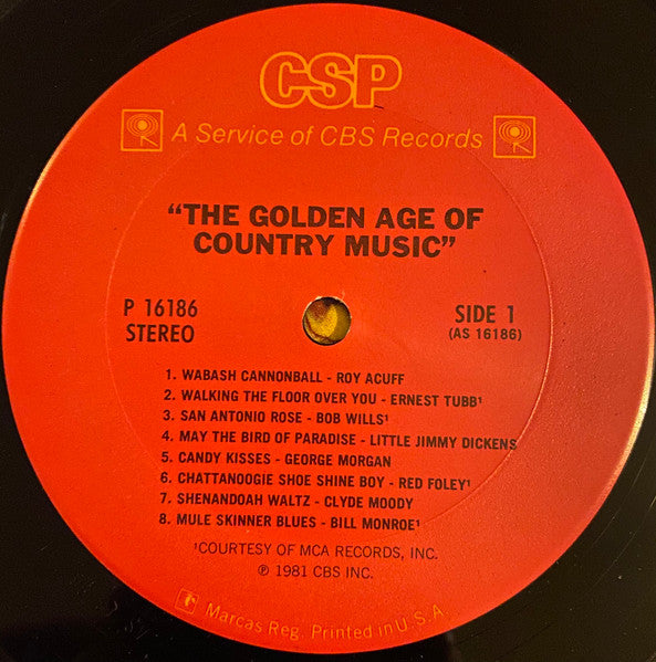 Various - The Golden Age Of... Country Music "A Parade of Super Stars From The GRAND OLE OPRY" (Vinyl, VG+) (Vinyl LP)