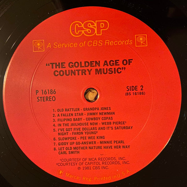 Various - The Golden Age Of... Country Music "A Parade of Super Stars From The GRAND OLE OPRY" (Vinyl, VG+) (Vinyl LP)