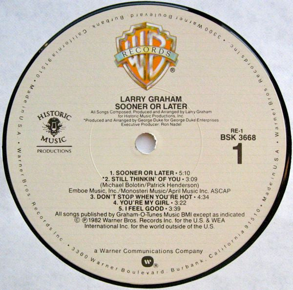 Graham, Larry - Sooner Or Later (VG+) (Vinyl LP)