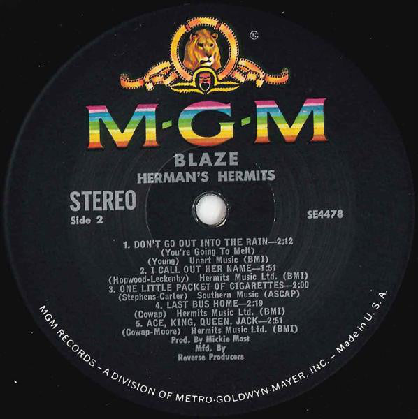 Herman's Hermits - Blaze (M) (Vinyl LP)
