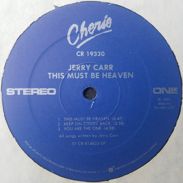 Carr, Jerry - This Must Be Heaven (NM or M-) (Vinyl LP)