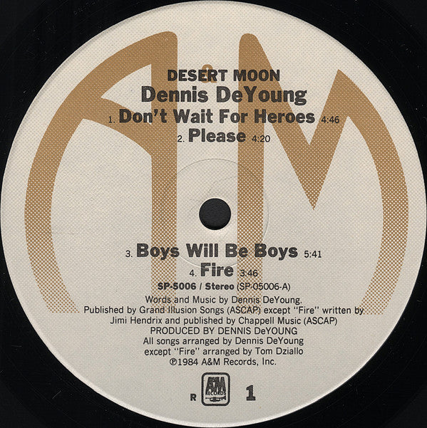 DeYoung, Dennis - Desert Moon (VG+) (Vinyl LP)