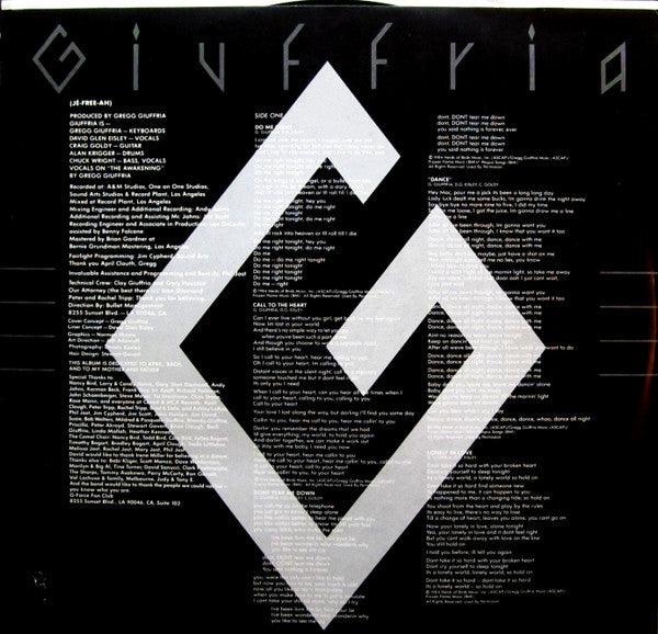 Giuffria - Giuffria (VG+) (Vinyl LP)