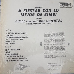 Bimbi Y Su Trio Oriental - A Fiestar Con Lo Mejor De Bimbi (VG+) (Vinyl LP)