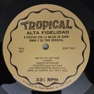 Bimbi Y Su Trio Oriental - A Fiestar Con Lo Mejor De Bimbi (VG+) (Vinyl LP)
