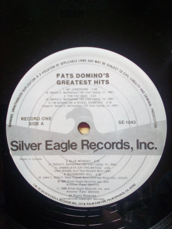 Domino, Fats - Fats Domino - His Greatest Hits (Vinyl, VG+) (Vinyl LP)