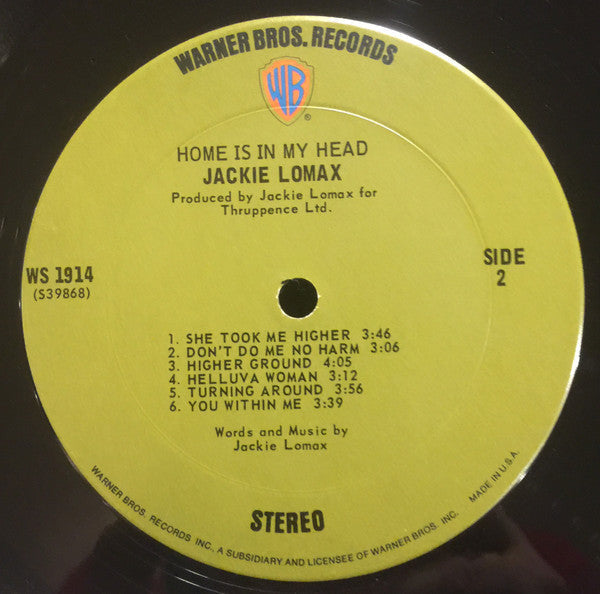 Lomax, Jackie - Home Is In My Head (NM or M-) (Vinyl LP)