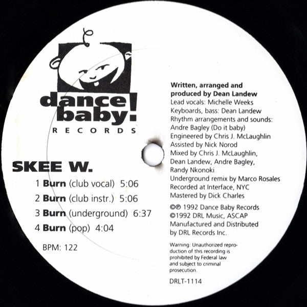 Skee W. - Burn (VG+) (Vinyl LP)