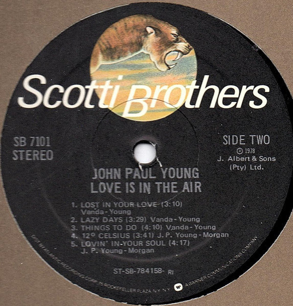 Young, John Paul - Love Is In The Air (VG+) (Vinyl LP)