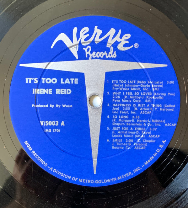 Reid, Irene - It's Too Late (VG+) (Vinyl LP)