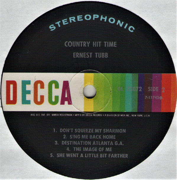 Tubb, Ernest - Country Hit Time (Vinyl, VG) (Vinyl LP)