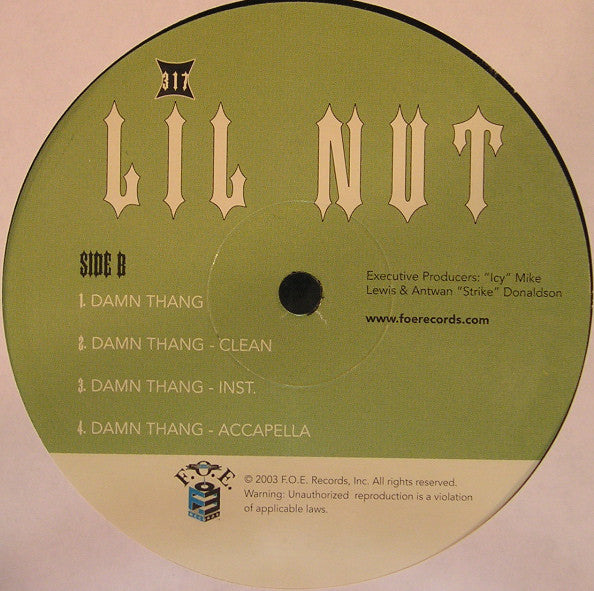 Lil Nut - AWL Damn (VG) (Vinyl LP)