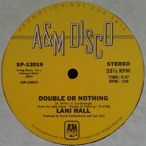 Hall, Lani - Double Or Nothing (M) (Vinyl LP)