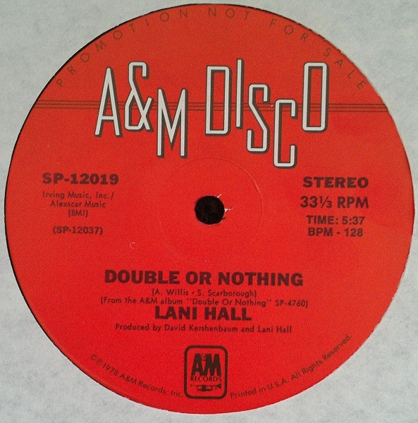 Hall, Lani - Double Or Nothing (M) (Vinyl LP)