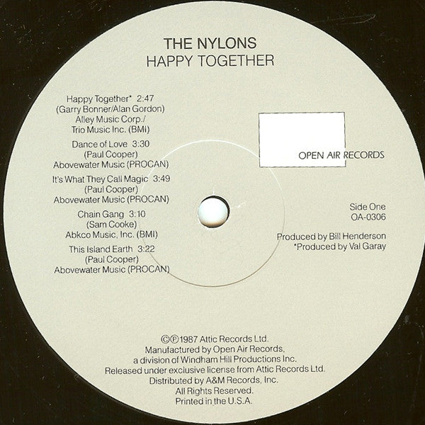 Nylons - Happy Together (VG+) (Vinyl LP)