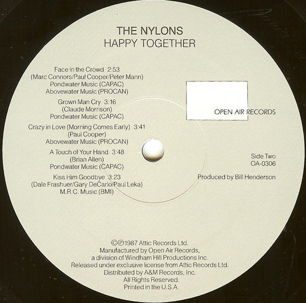 Nylons - Happy Together (VG+) (Vinyl LP)