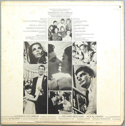 Association / Charles Fox - Music From The Sound Track Of The Paramount Motion Picture "Goodbye, Columbus" (VG+) (Vinyl LP)