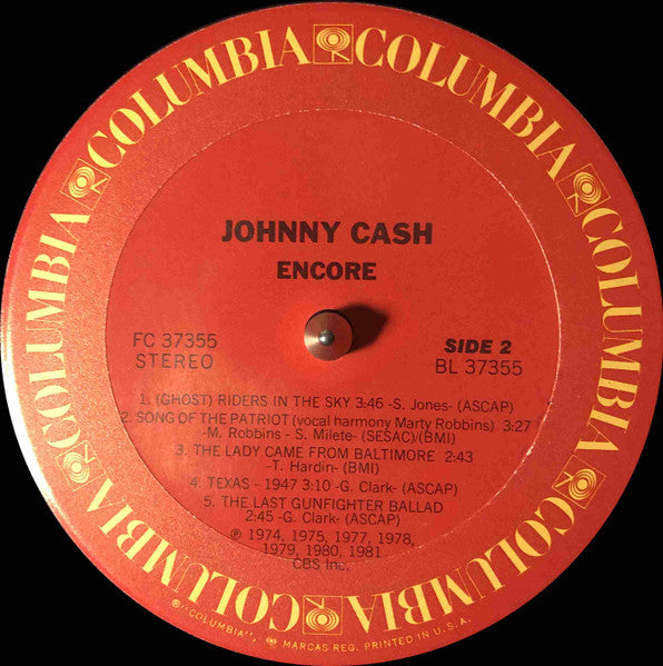 Cash, Johnny - Encore (Vinyl, VG+) (Vinyl LP)