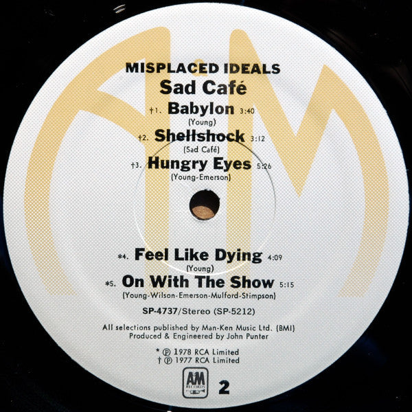 Sad Café - Misplaced Ideals (NM or M-) (Vinyl LP)
