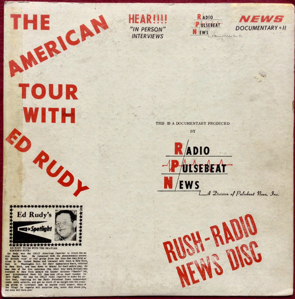 Rudy, Ed - The American Tour With Ed Rudy (VG+) (Vinyl LP)