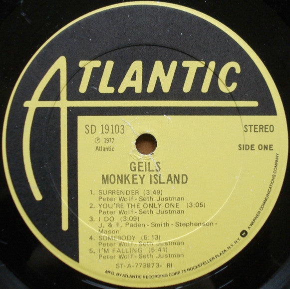 Geils - Monkey Island (VG+) (Vinyl LP)