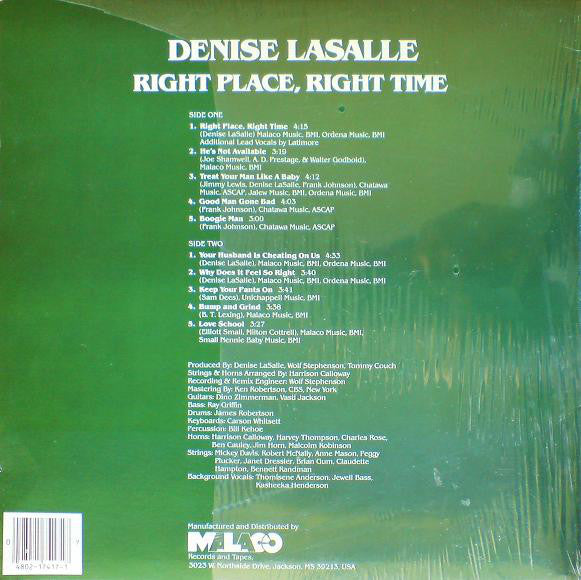 LaSalle, Denise - Right Place, Right Time (NM or M-) (Vinyl LP)