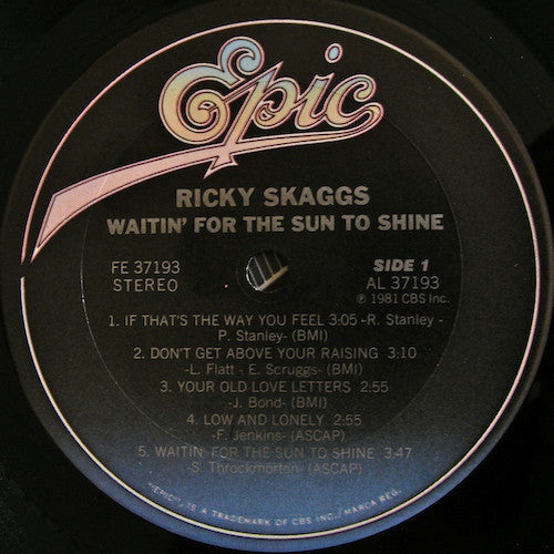 Skaggs, Ricky - Waitin' For The Sun To Shine (VG+) (Vinyl LP)