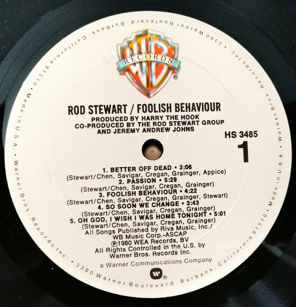 Stewart, Rod - Foolish Behaviour (NM or M-) (Vinyl LP)