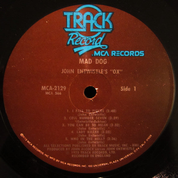 John Entwistle's Ox - Mad Dog (NM or M-) (Vinyl LP)