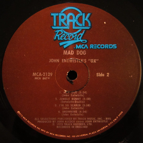 John Entwistle's Ox - Mad Dog (NM or M-) (Vinyl LP)