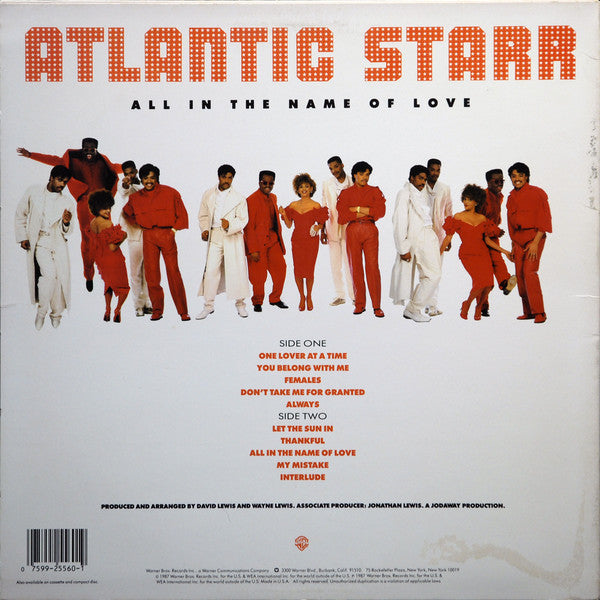 Atlantic Starr - All In The Name Of Love (NM or M-) (Vinyl LP)