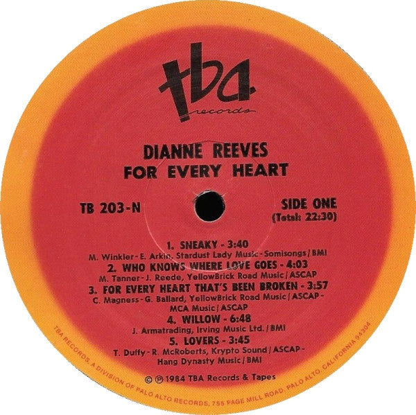 Reeves, Dianne - For Every Heart (NM or M-) (Vinyl LP)
