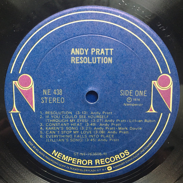 Pratt, Andy - Resolution (VG) (Vinyl LP)