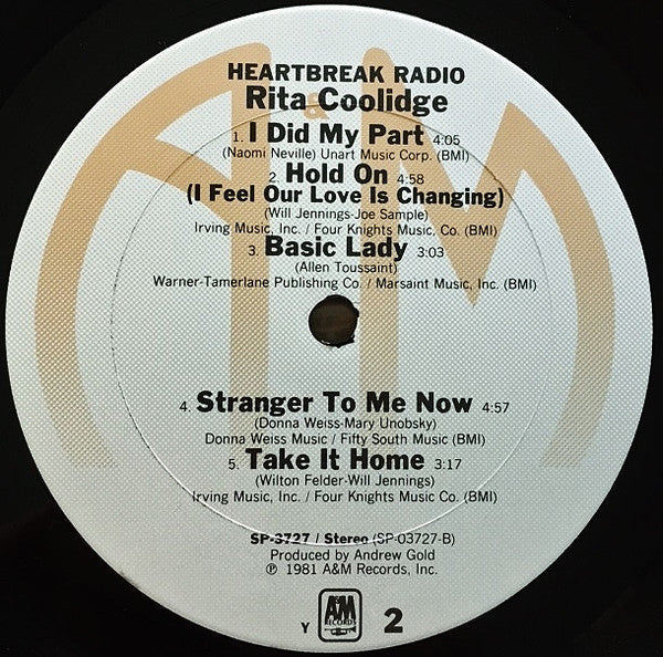 Coolidge, Rita - Heartbreak Radio (VG+) (Vinyl LP)