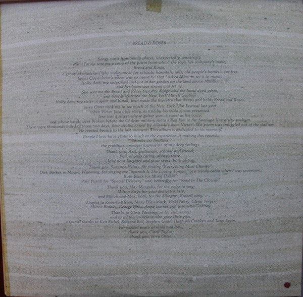 Collins, Judy - Bread & Roses (VG) (Vinyl LP)