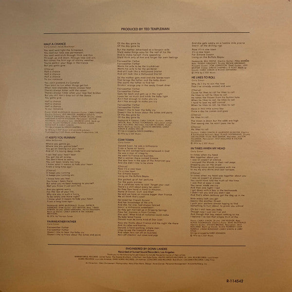 Simon, Carly - Another Passenger (VG+) (Vinyl LP)