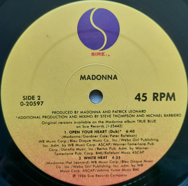Madonna - Open Your Heart (Vinyl, VG) (Vinyl LP)