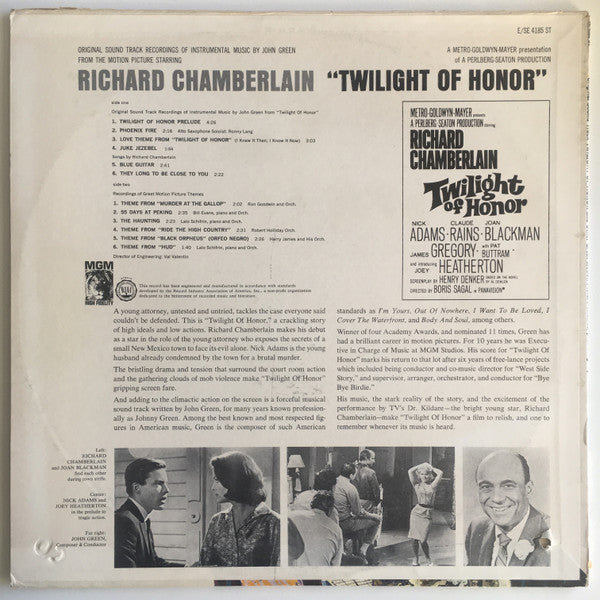 Green, Johnny / Richard Chamberlain / Various - Twilight Of Honor (VG+) (Vinyl LP)