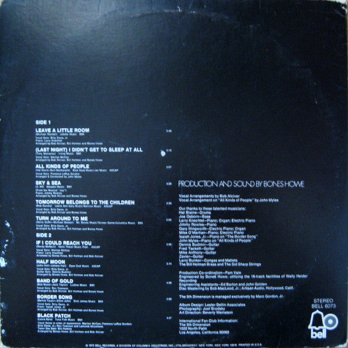 5th Dimension - Individually & Collectively (Vinyl, VG) (Vinyl LP)