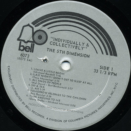 5th Dimension - Individually & Collectively (Vinyl, VG) (Vinyl LP)