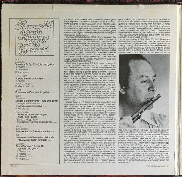 Rampal And Lagoya - Rampal And Lagoya In Concert (Vinyl, VG+) (Vinyl LP)