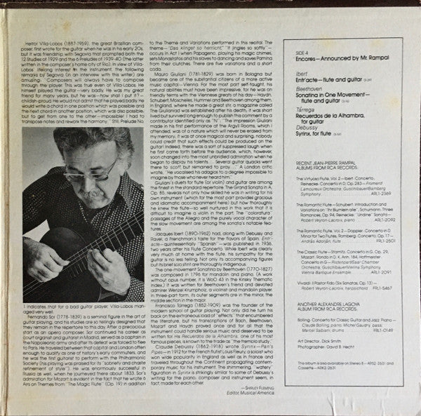 Rampal And Lagoya - Rampal And Lagoya In Concert (Vinyl, VG+) (Vinyl LP)