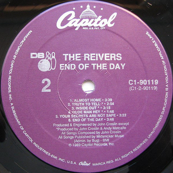Reivers - End Of The Day (Vinyl, VG+) (Vinyl LP)