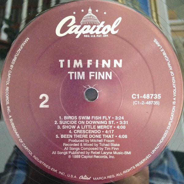 Finn, Tim - Tim Finn (VG) (Vinyl LP)