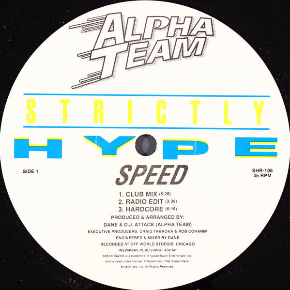 Alpha Team - Speed (VG+) (Vinyl LP)