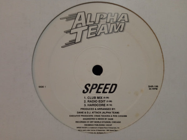Alpha Team - Speed (VG+) (Vinyl LP)
