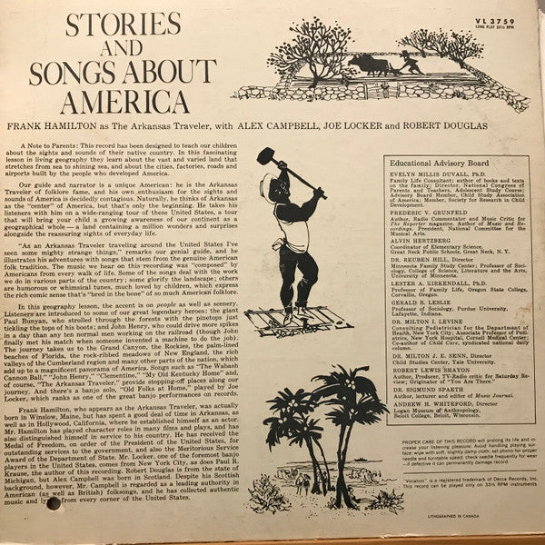 Hamilton, Frank - Stories And Songs About America (Vinyl, VG+) (Vinyl LP)