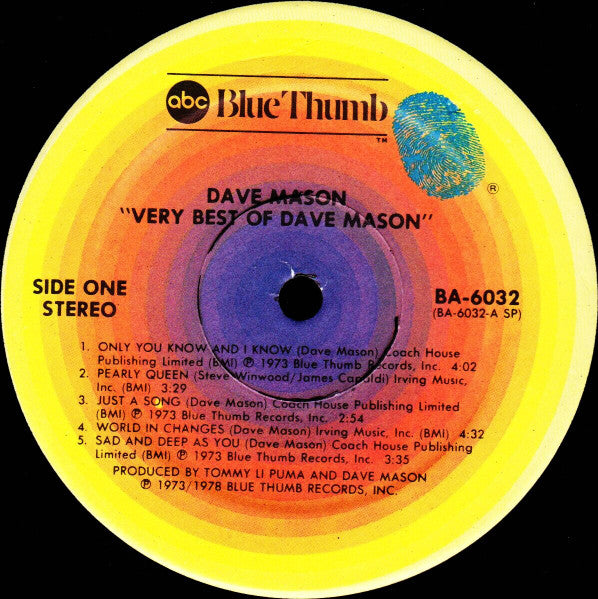 Mason Dave - Very Best Of Dave Mason (Vinyl, VG+) (Vinyl LP)