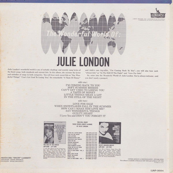 London, Julie - The Wonderful World Of Julie London (VG+) (Vinyl LP)